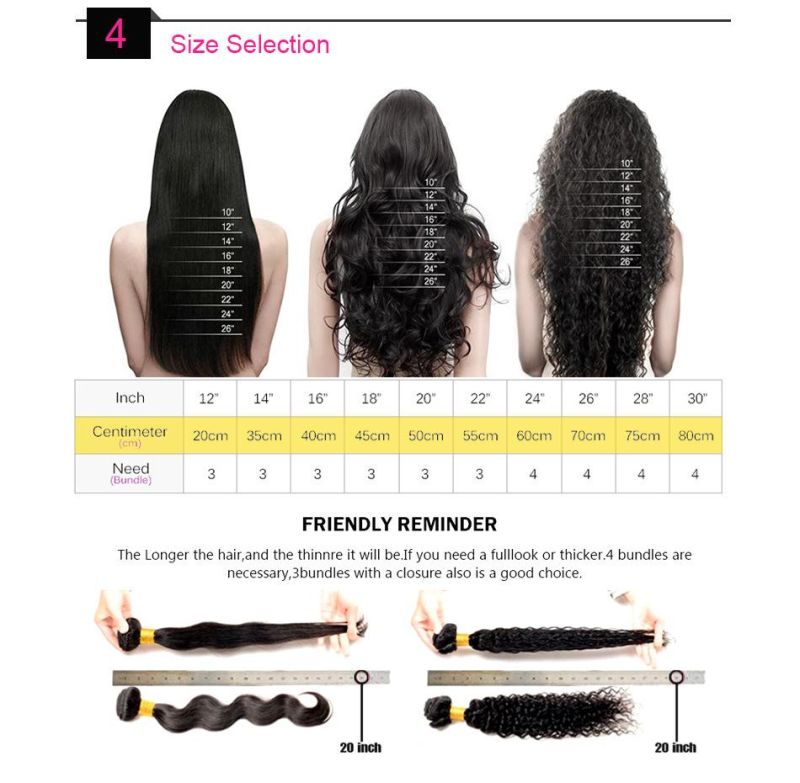 100% Unprocessed Brazilian Hair Extension Kinky Curl Human Hair with Closure