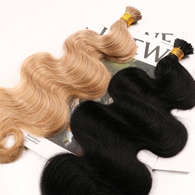 Raw Unprocessed Virgin Hair Body Wave I-Tip Human Hair Extension