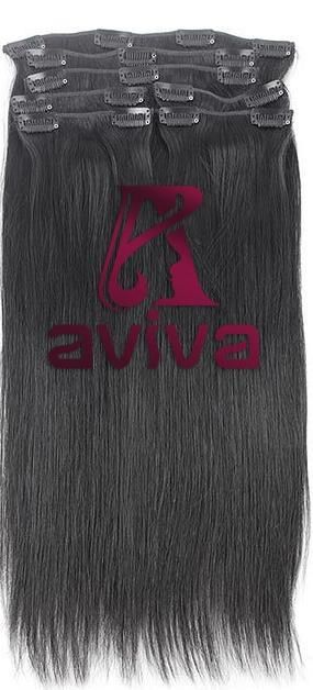 100% Brazilian Hair 7pieces 16clips for Full Head Clip in Human Hair Extension