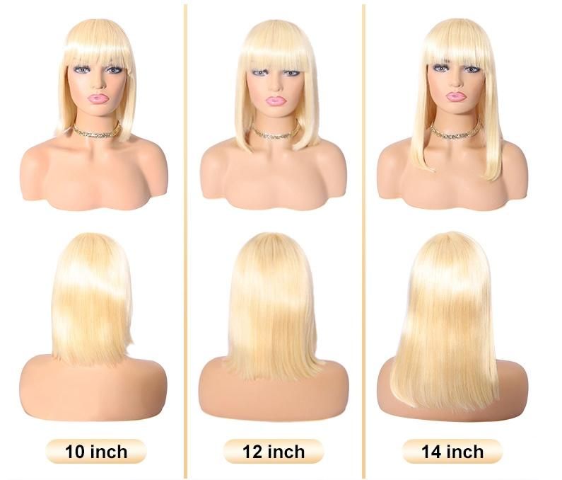 Large Stock for Black Friday 1b/613 Blonde Machine Made Human Hair Wigs 8-14 Inch Glueless Bob Short Wig Black Women