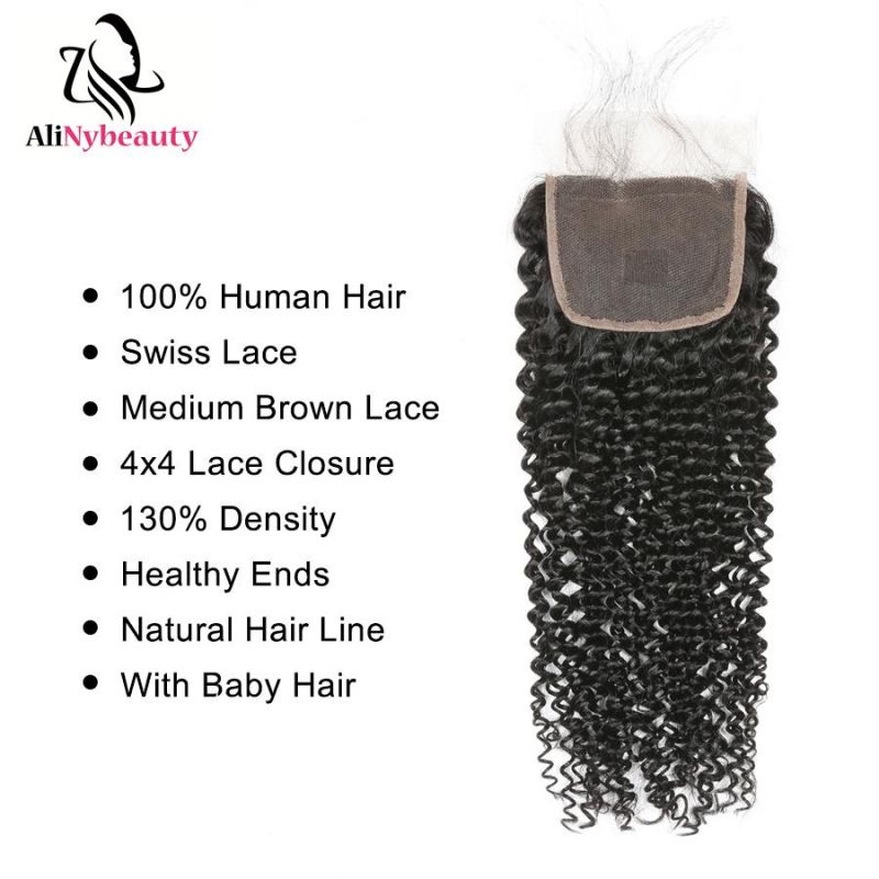 Alinybeauty Top Quality Indian Human Hair Closure