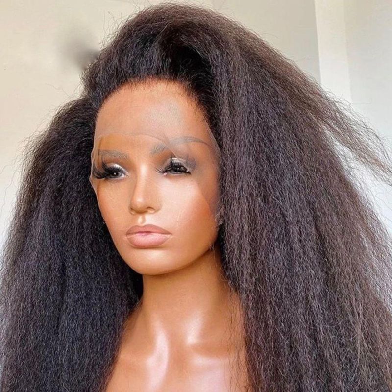 360lace Wig 100% Human Hair Kinky Straight