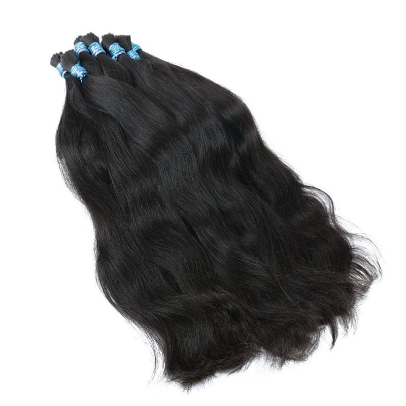 22inch 100% Human Braiding Hair Bulk Machine Made Remy Straight No Weft Bundles Natural Braiding Hair Extensions