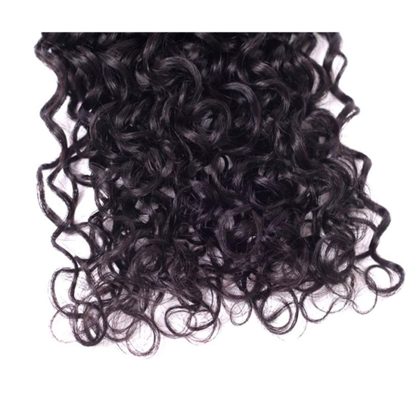 High Quality Water Wave Bundles with Closure Human Hair Bundles with Closure Brazilian Hair Weave Bundles with Closure