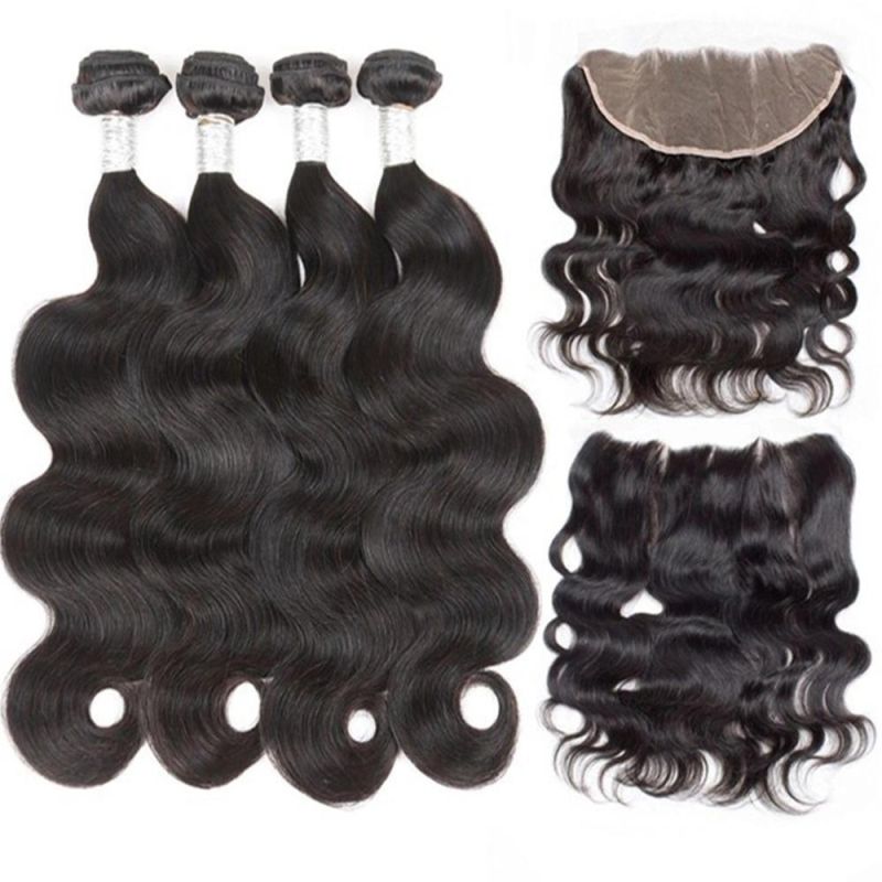 Kbeth Peruvian Virgin Hair Body Wave Ear to Ear Lace Frontal Closure with Bundles Peruvian Body Wave with Closure 3 Bundles or 4 Bundle