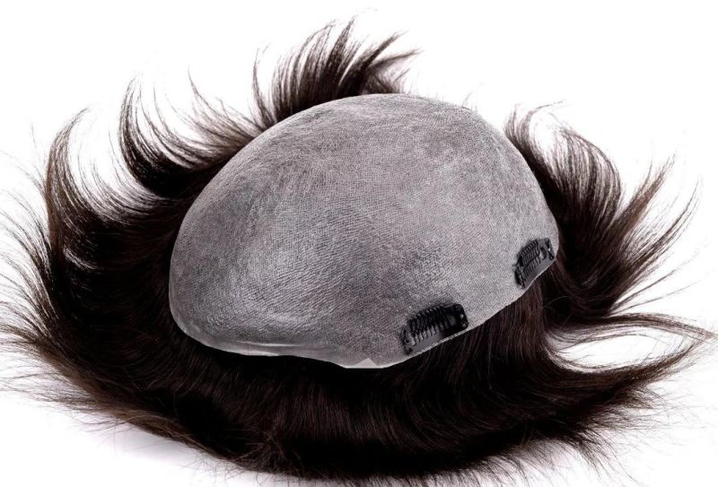 Super Thin Skin with Clips Customized Toupee for Men and Women