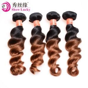 Luxury Ombre #1b/30 Loose Wave Two Tone Color Virgin Mongolian Human Hair Weave