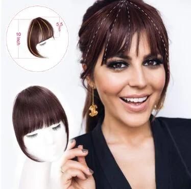 Wholesale 100% Natural Brazilian Remy Human Hair Pieces Bangs Extensions Human Hair Clip Bangs