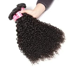 Brazilian Curly Human Hair Bundles Natural Black Kinky Curly Weave