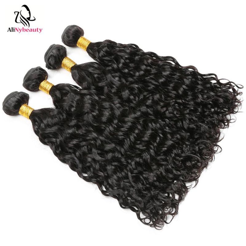 Alinybeauty High Quality Water Wave Virgin European Human Natural Hair