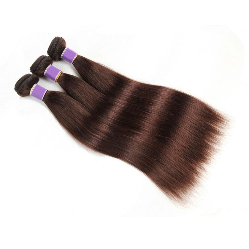 Straight Brazilian Hair Weave Bundles Natural Black Human Hair Extension Brown Bundles Remy Hair Weaving #2 #4