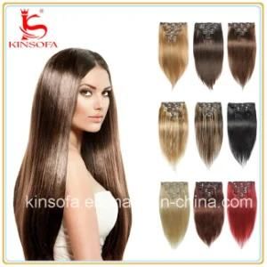 Human Straight Hair Extensions Peruvien Remy Human Hair Clip Hair