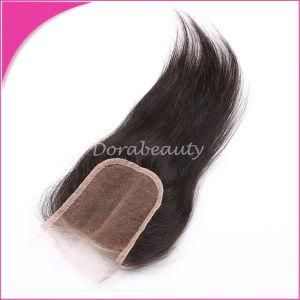 Unprocessed Mongolian Remy Straight Hair Middle Part Lace Clsoure
