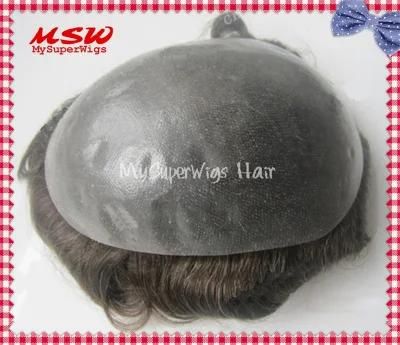 2022 V-Looping Hair Clear Thin Poly Base Toupee