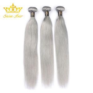 Wholesales Hot Sales Remy Brazilian Human Hair Bundles for Grey Color Hair Straight