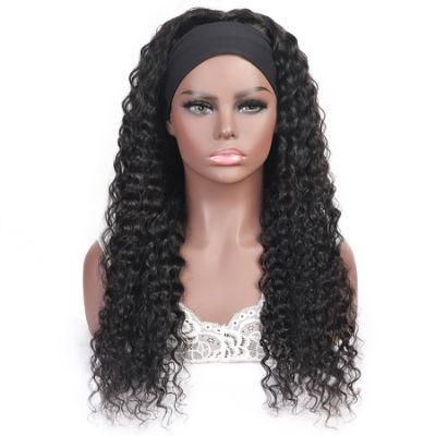 Human Hair Factory Price Deep Wave Headband Wig High Quality