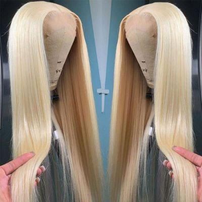 613 Blonde Straight Human Hair 13X6 Lace Front Wigs 180 Density
