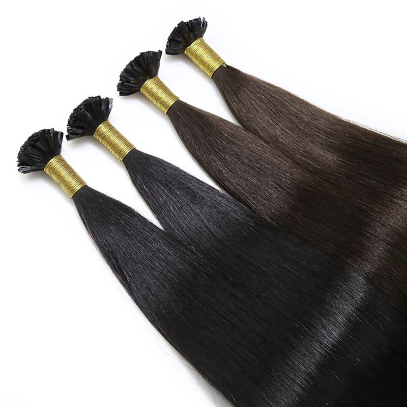 Wholesale Russian Pre Bonded Straight Human Hair Virgin V Tip Hair Extensions