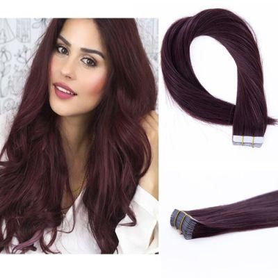 Tape Hair in Human Remy Hair Salon Double Drawn Hair Skin Weft Balayage Straight Hair 18&quot;20&quot;22&quot;