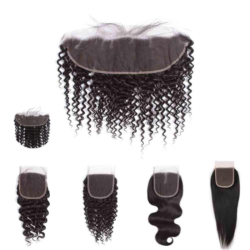 Kbeth Hair Wholesale Price 100% Human Hair 13*6 Kinky Curly Lace Frontal Toupee with Baby Hair Kinky Curl Toupee for Black Women