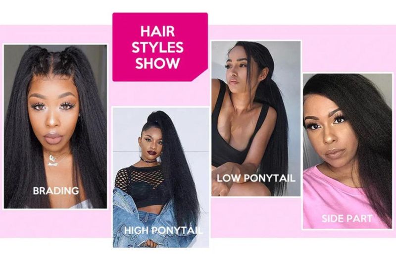 Peruvian Kinky Straight Hair Bundles Bundles 10-30 Inch 100% Human Hair Extensions Remy Hair Yaki Straight Bundles