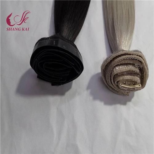 Factory Wholesale Hot Selling Long Lasting 100% Virgin Human Clip in Hair Extension