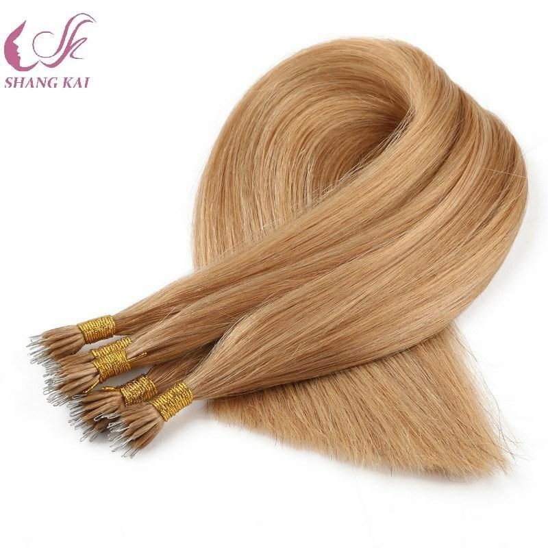 No Shedding Tangle Free Factory Wholesale Russian Nano Ring Hair Extension