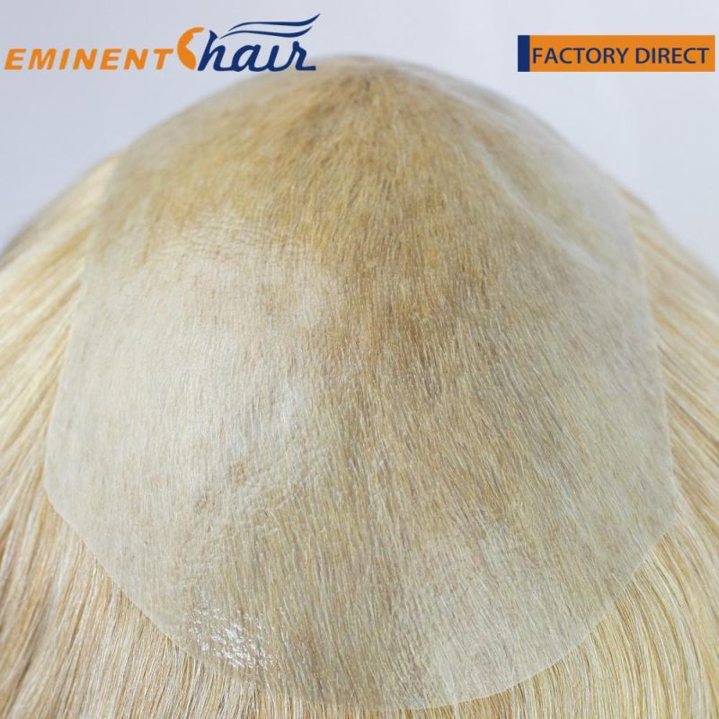 Indian Hair Clear Skin Stock Men′ S Hairsystem