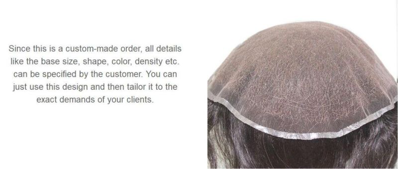 Luxury Full Swiss Lace Base - Men′s Toupee Wigs Hair Replacement Solution