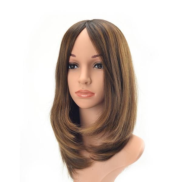 Short Layer Highlight Color High Quality European Hair Kosher Wig