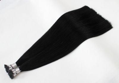 I-Tip Extensions Brazilian Straight Human Hair Bundles Black Color Remy Human Hair Extensions