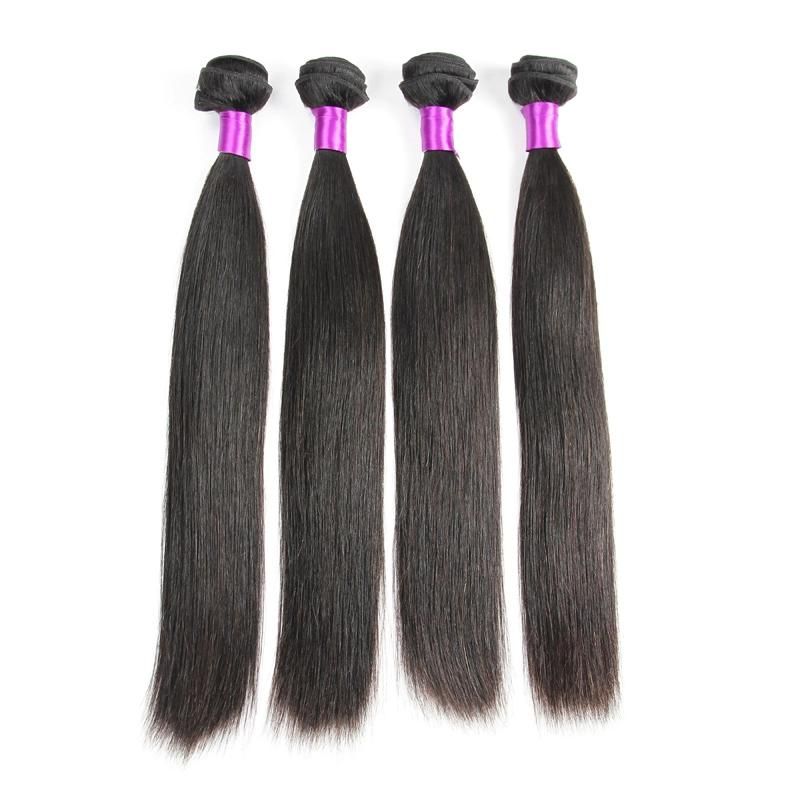 Wholesale100% Unprocessed Raw Human Hair Bundles with Straight Wave Human Hair Bundle