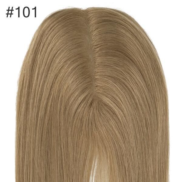 Top-Quality Mongolian Remy Hair Womens Stock PU with Ribbon Wig Topper New Times Hair