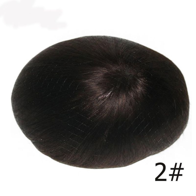 Kbeth Hair Replacement Thin Skin Swiss Lace Human Hair Toupee Natural Indian Hair 1 Piece/Pack 4-6 Inch Straight/Curl 6inch OPP Wholesale Wigs
