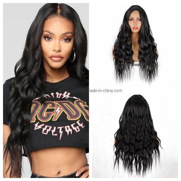 Top Quality Lace Front Synthetic Wig Heat Resistant Long Body Wave Synthetic Hair Wigs