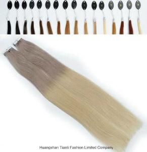 in Stock 7A Remy Tape Hair Extension 2tone Ombre Hair