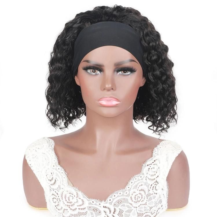 Wholesale Water Wave Headband Bob Machine Made Human Hair Wig