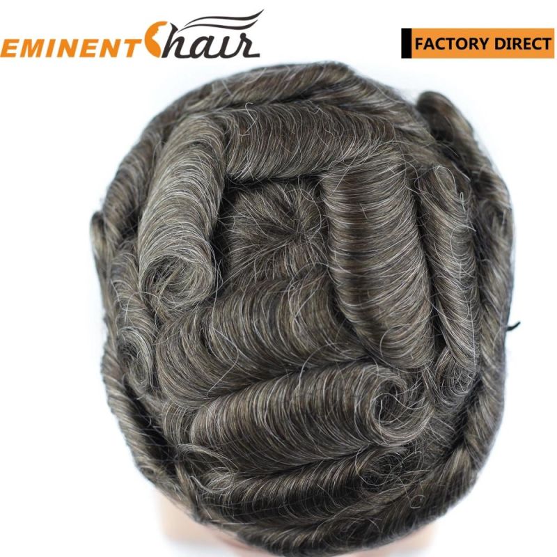 New Product Custom Made Human Hair Skin Toupee with adhesive