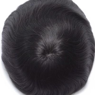 Fine Mono with Skin Around and Lace Front Human Hair Replacement Systems