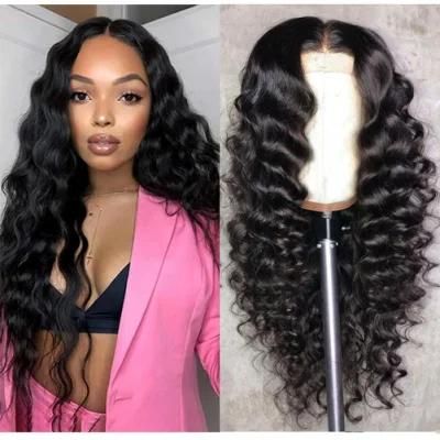 Wholesale Lace Front Wigs Loose Wave Hair Wigs 4X4 Lace Cloure Hair Wigs 150 Density Brazilian Virgin Human Hair Wigs