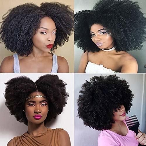 Kbeth Customized Human Hair Extensions for Afro Black Woman Afro Kinky Curly Clip in 9A Brazilian Real Remy Hair Kinky Curly Clip Ins Human Hair Extension