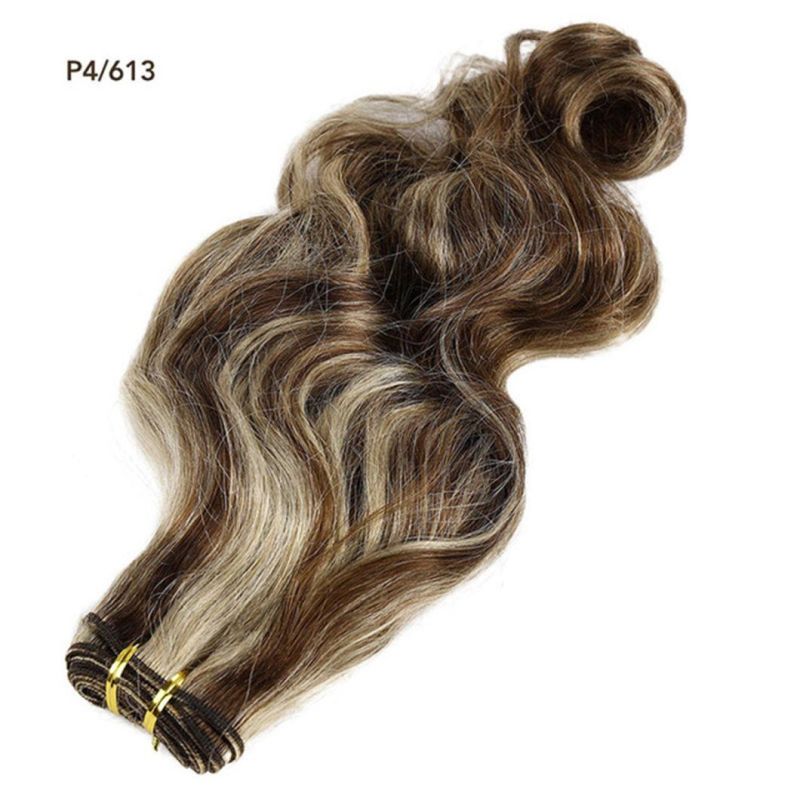 Platinum Blond Brazilian Human Hair Bundle Body Wave Hair Weave Bundles 10"-30" Remy Hair Extensions Brown #2 #4