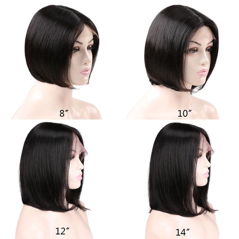 14 Inch Straight Short Bob Remy Human Hair Bob Wig