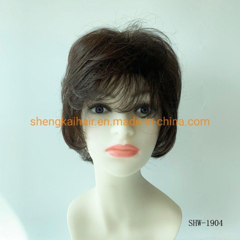 Wholesale Human Hair Synthetic Hair Mix Handtiedchina Hair Wigs for Women