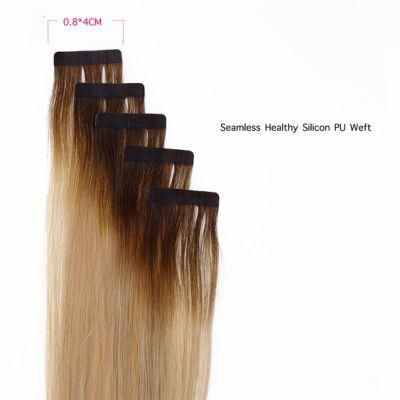 Wholesale Russian Remy Extensions Tape in Hair Extensions Virgin Human Tape Hair