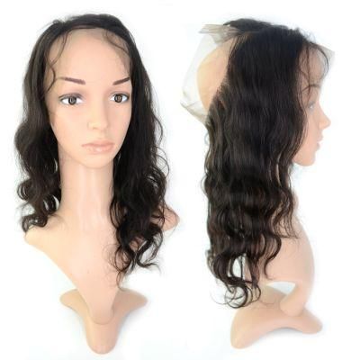 Angelbella Raw Virgin Human Hair 1b# Body Wave 360 Round Frontal