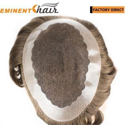 Custom Made Lace Human Hair Men&prime;s Hair Replacement System