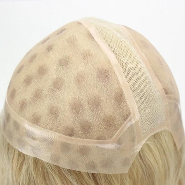 Lw4058 Full Mono Wig with Stretch Lace on Crown Hair Replacement for Women