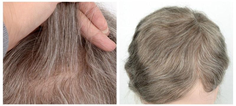 Human Hair Silk Top Men′s Wig