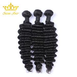 100% Remy Human Hair with Natural Black Color Hair Bundles Deep Wave